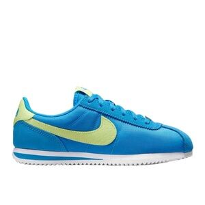 NWOB: Nike Cortez GS 'Photo Blue Light Lemon Twist', sz. 6.5Y / 8W